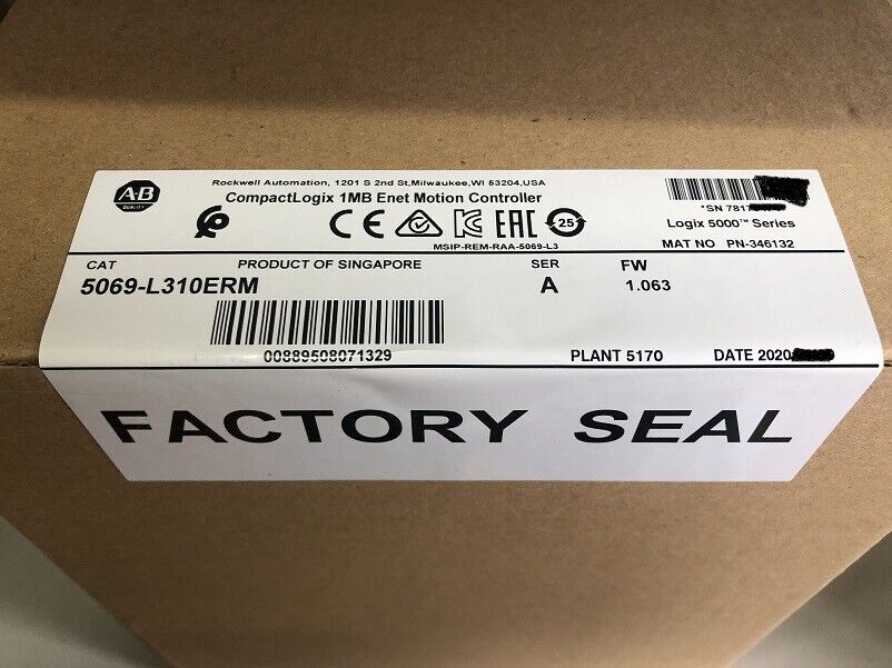 5069-L310ERM CompactLogix 5380 1MB EtherNet/IP Motion Controller Sealed PLC - COMPACTLOGIX