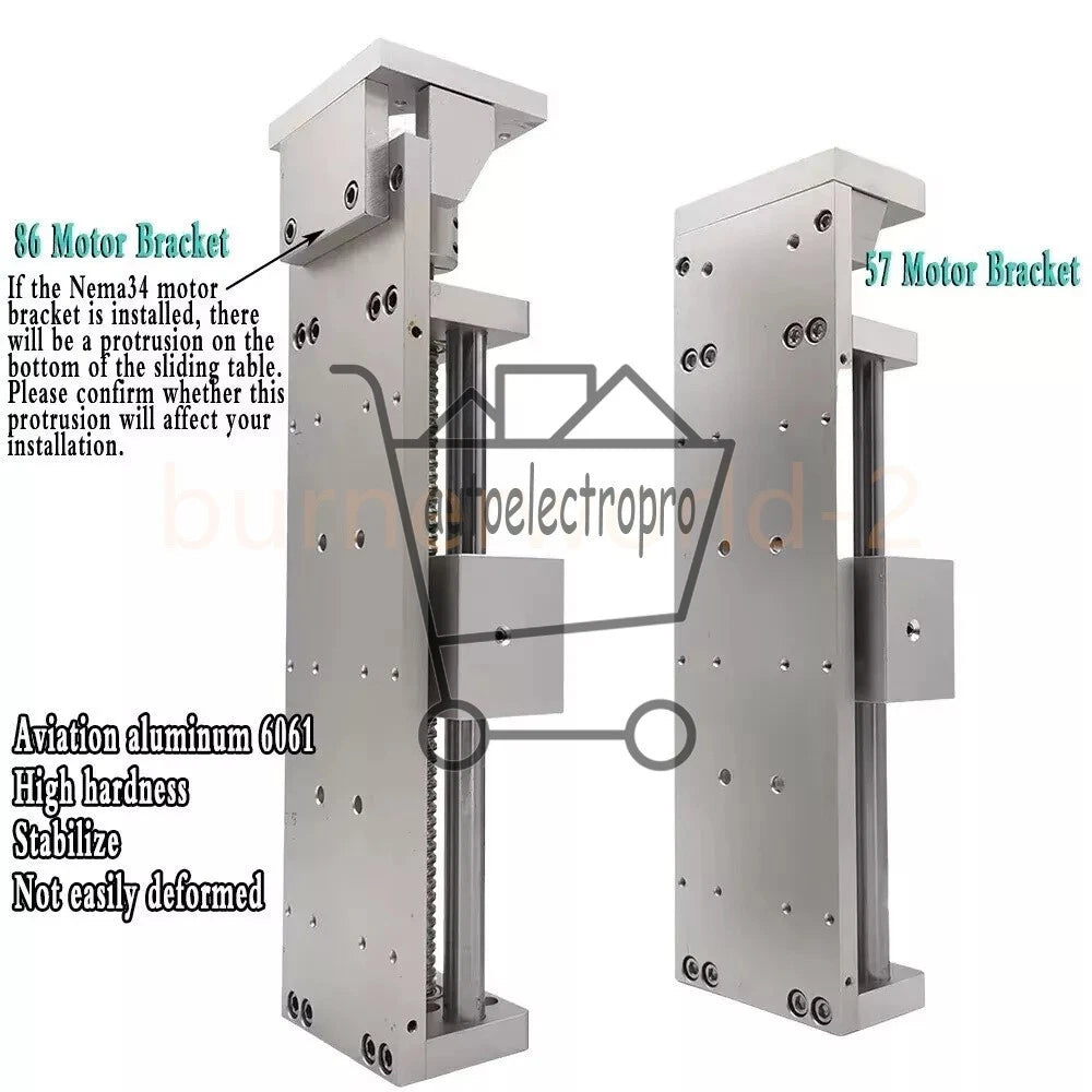 100-1000mm Linear Rail Sliding Table Cross Slide Module SBR Guide Rail SFU1605