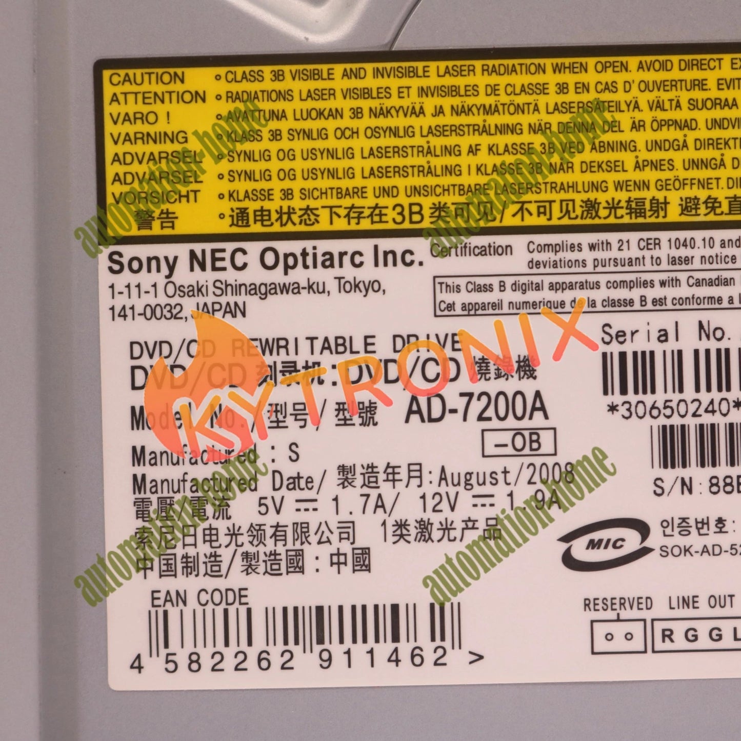 1PCS Sony NEC Optical drive AD-7200A