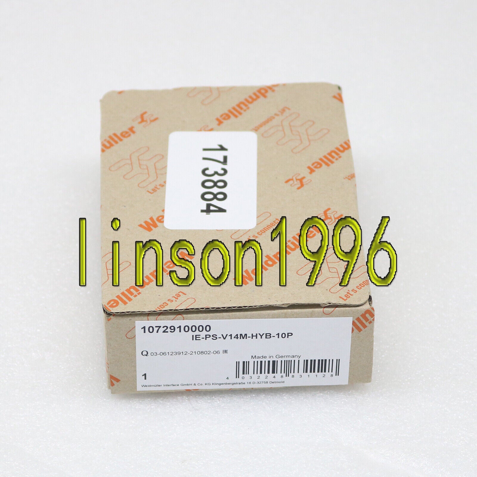 ONE Weidmuller 1072910000 Connector IE-PS-V14M-HYB-10P 60 days - ONE WEIDMULLER