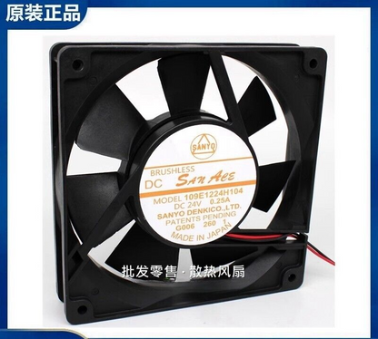 Sanyo 109E1224H104 24V 0.25A 120×120×38mm 2-Wire Inverter Cooling Fan