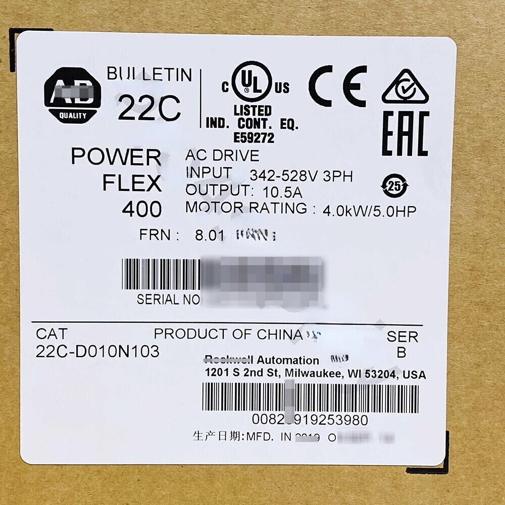 Allen-Bradley 22C-D010N103 PowerFlex 400 AC Drive - ALLEN-BRADLEY