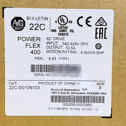 Allen-Bradley 22C-D010N103 PowerFlex 400 AC Drive - ALLEN-BRADLEY
