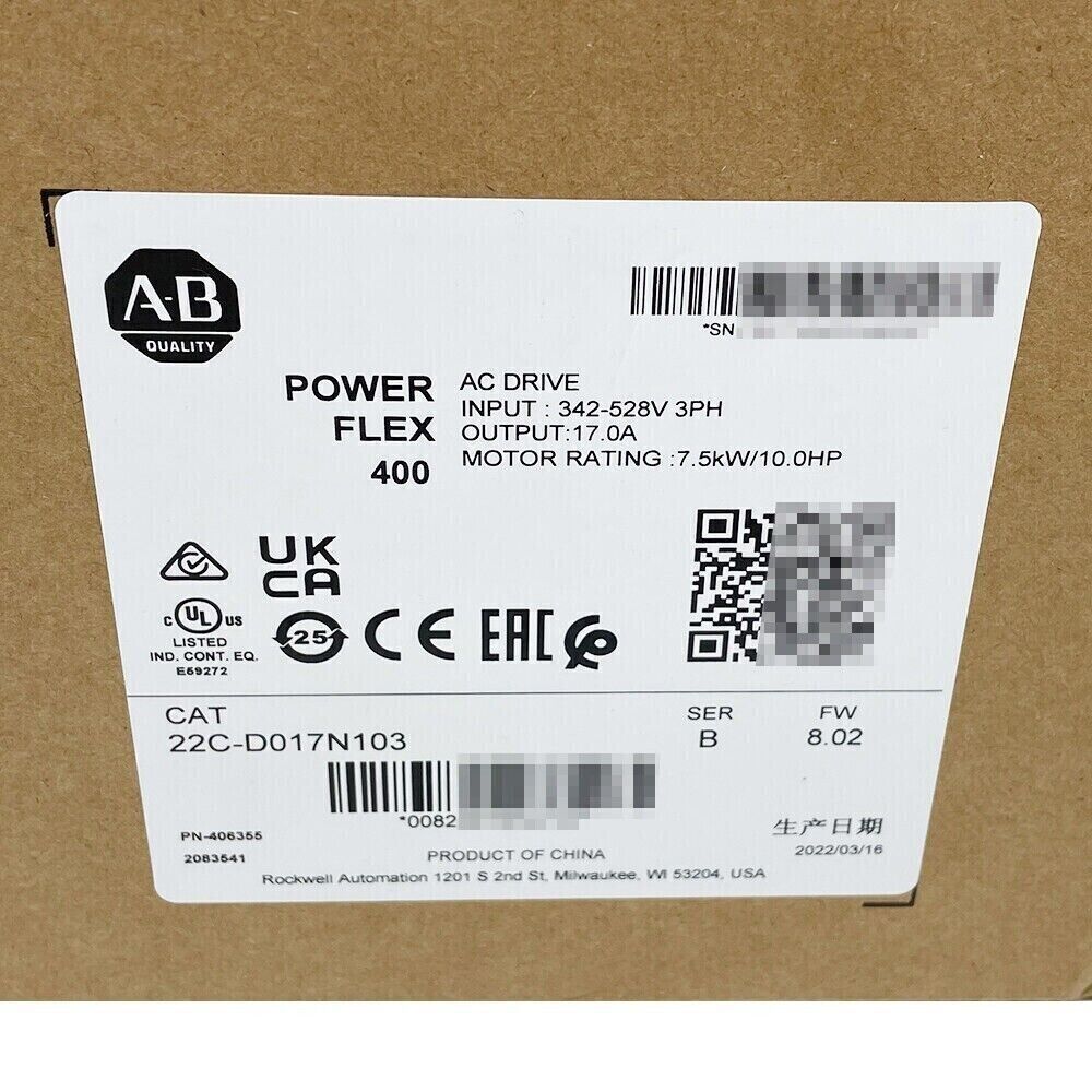 New Sealed Allen-Bradley 22C-D017N103 PowerFlex 400 AC Drive - ALLEN-BRADLEY