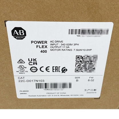 New Sealed Allen-Bradley 22C-D017N103 PowerFlex 400 AC Drive - ALLEN-BRADLEY