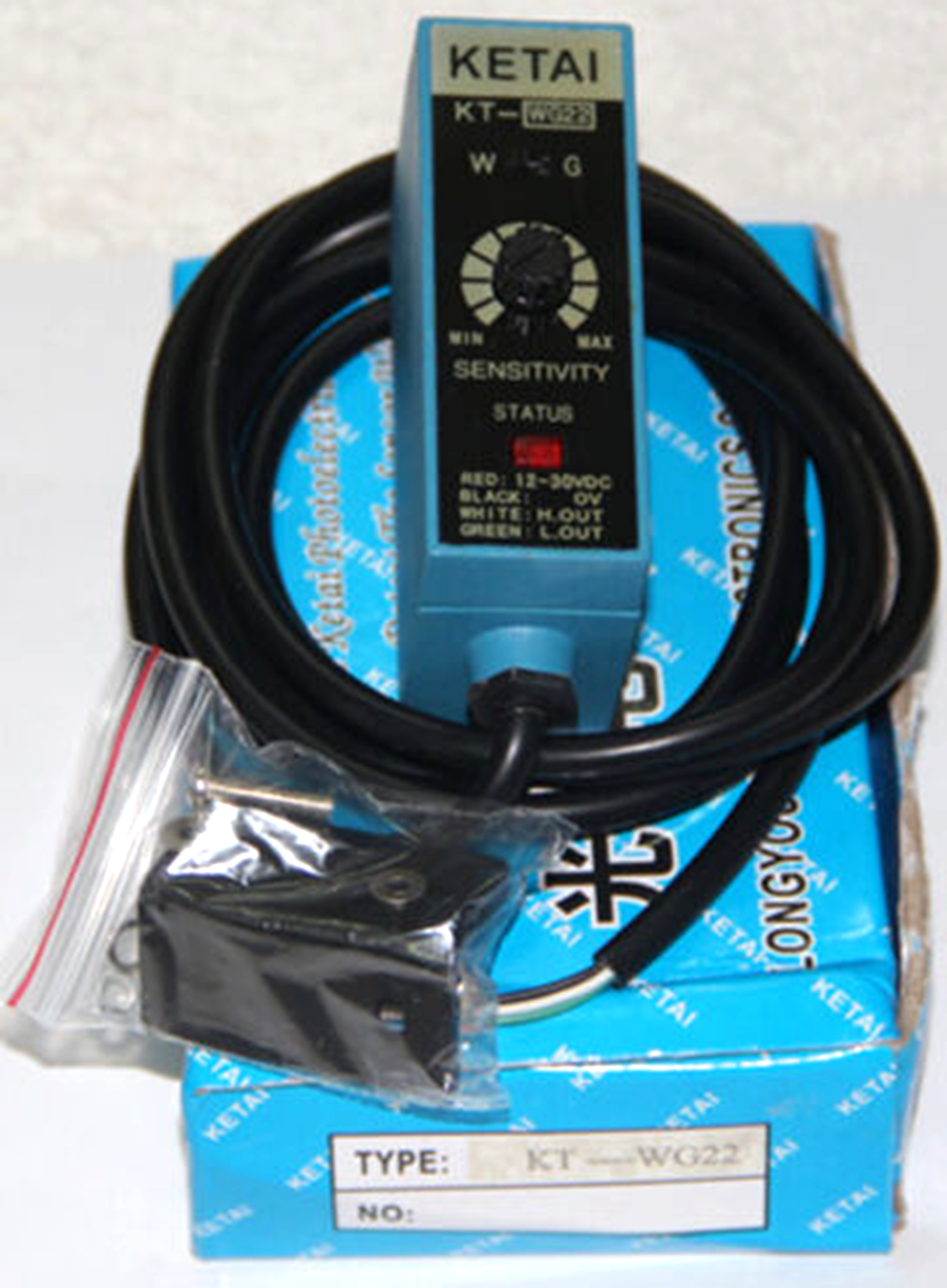 KETAI Photoelectric Switch, KT-WG22, 24V DC, 1A, 100% Accuracy, High Sensitivity, Durable - KETAI