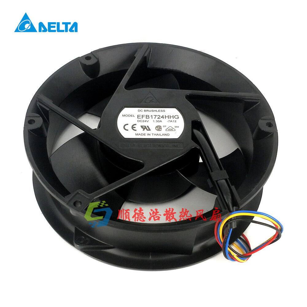 1pcs Delta EFB1724HHG-7A12 24V 17CM 17251 17MM 17CM 4-wire cooling fan