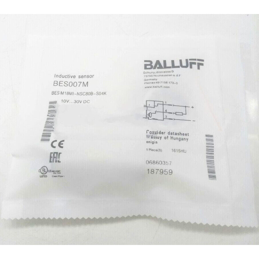 1PC BALLUFF Proximity Sensor BES M18MI-NSC80B-S04K - BALLUFF