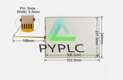 2711P-T15C22D9P-A Touch Screen for 2711P-T15C22D9P A SER A + Protective Film ~