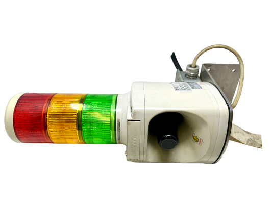 used Patlite LKEH-302FEUL-RYG Combination Alarm Signal Tower - P LITE