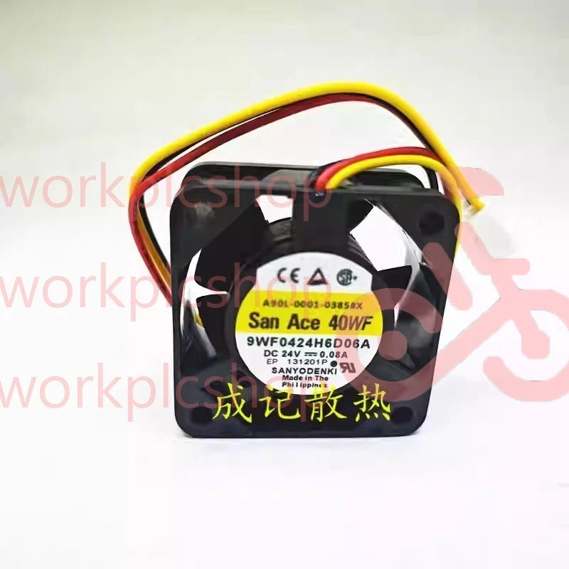 Sanyo 9WF0424H6D06A 24V DC 0.08A 3-wire cooling fan