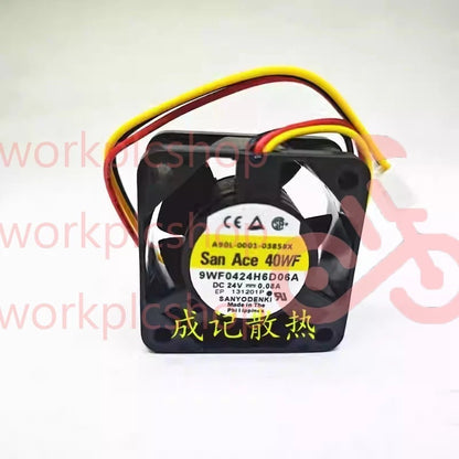 Sanyo 9WF0424H6D06A 24V DC 0.08A 3-wire cooling fan