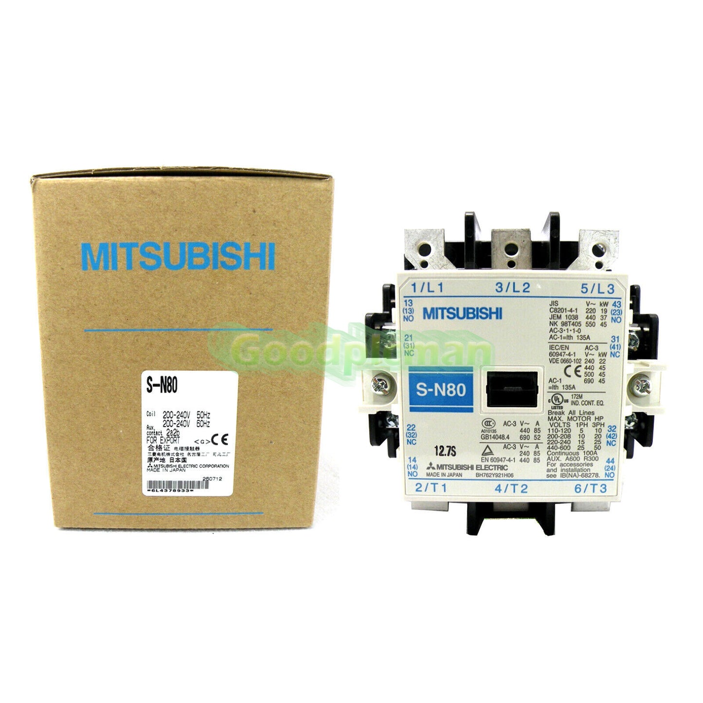 MITSUBISHI S-N80 Magnetic Contactor 110VAC 1Pcs/