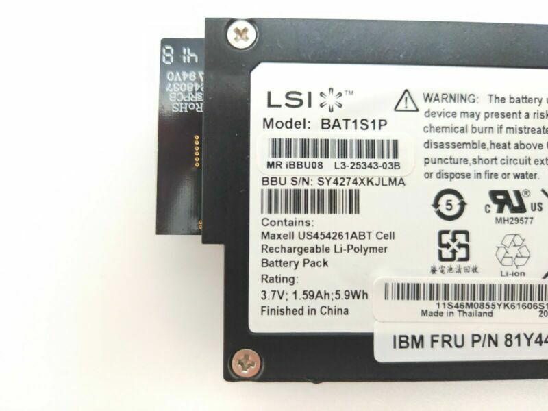 new LSI BBU08 IBM 81Y4451 BAT1S1P For M5015 M5014 M5000 9260 9280 Raid Battery