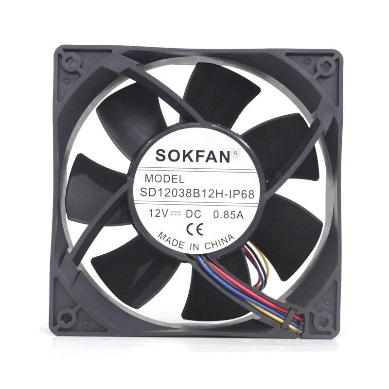 SOKFAN SD12038B12H 12038 12V 0.85A 4-wire waterproof cooling fan
