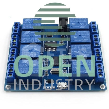 1PCS 8 Channel MICRO USB RELAY MODULE Upper Computer 5V 10A M