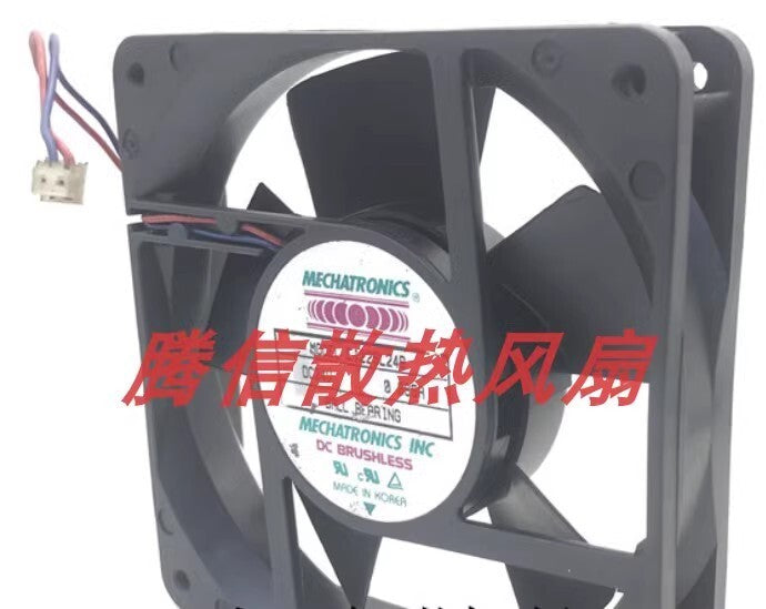 MECHATRONICS E1225L24B 12025 DC24V 0.095A 12CM 2-Wire Inverter Cooling Fan