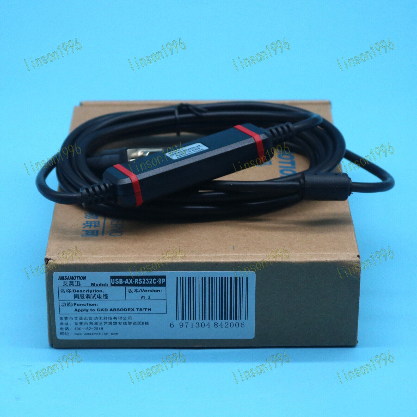 new 1PC  Data Cable Communication Line For CKD ABSOdex USB-AX-RS232C-9P Ship CKD