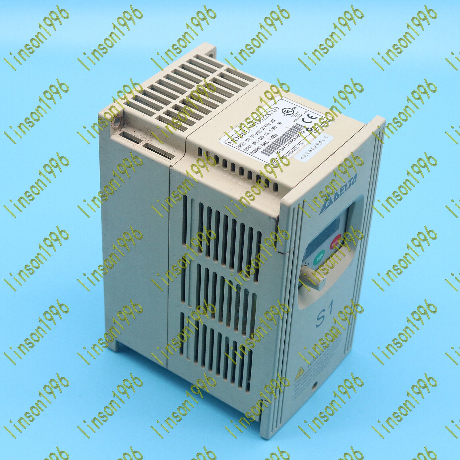 used One  Delta VFD022S21D Frequency converter Tested In Good Delta