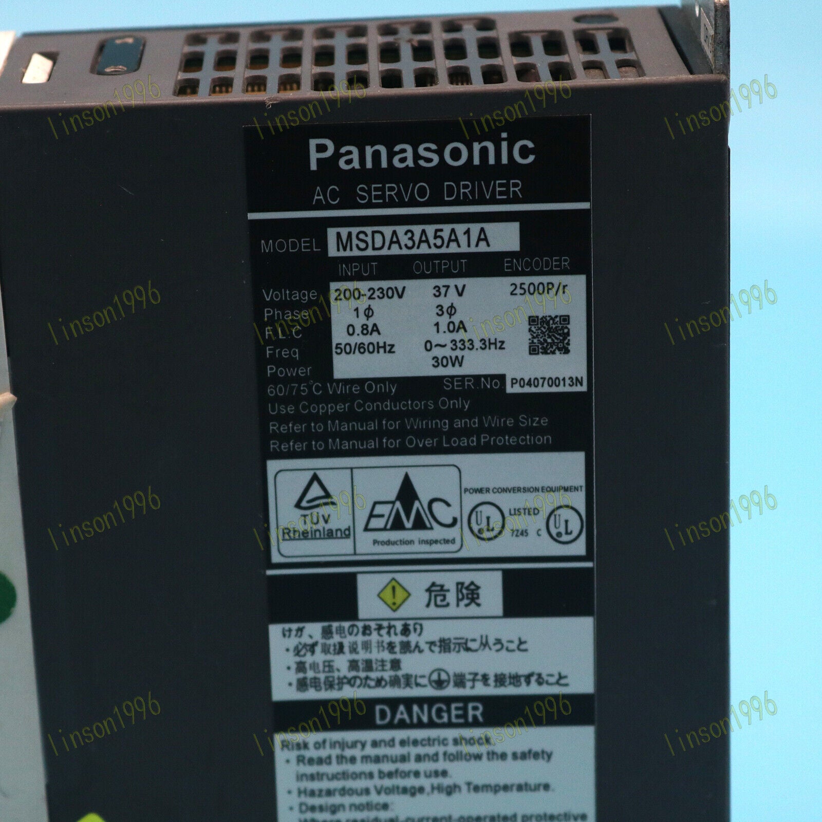 Used MSDA3A5A1A Servo Driver for Panasonic - PANASONIC