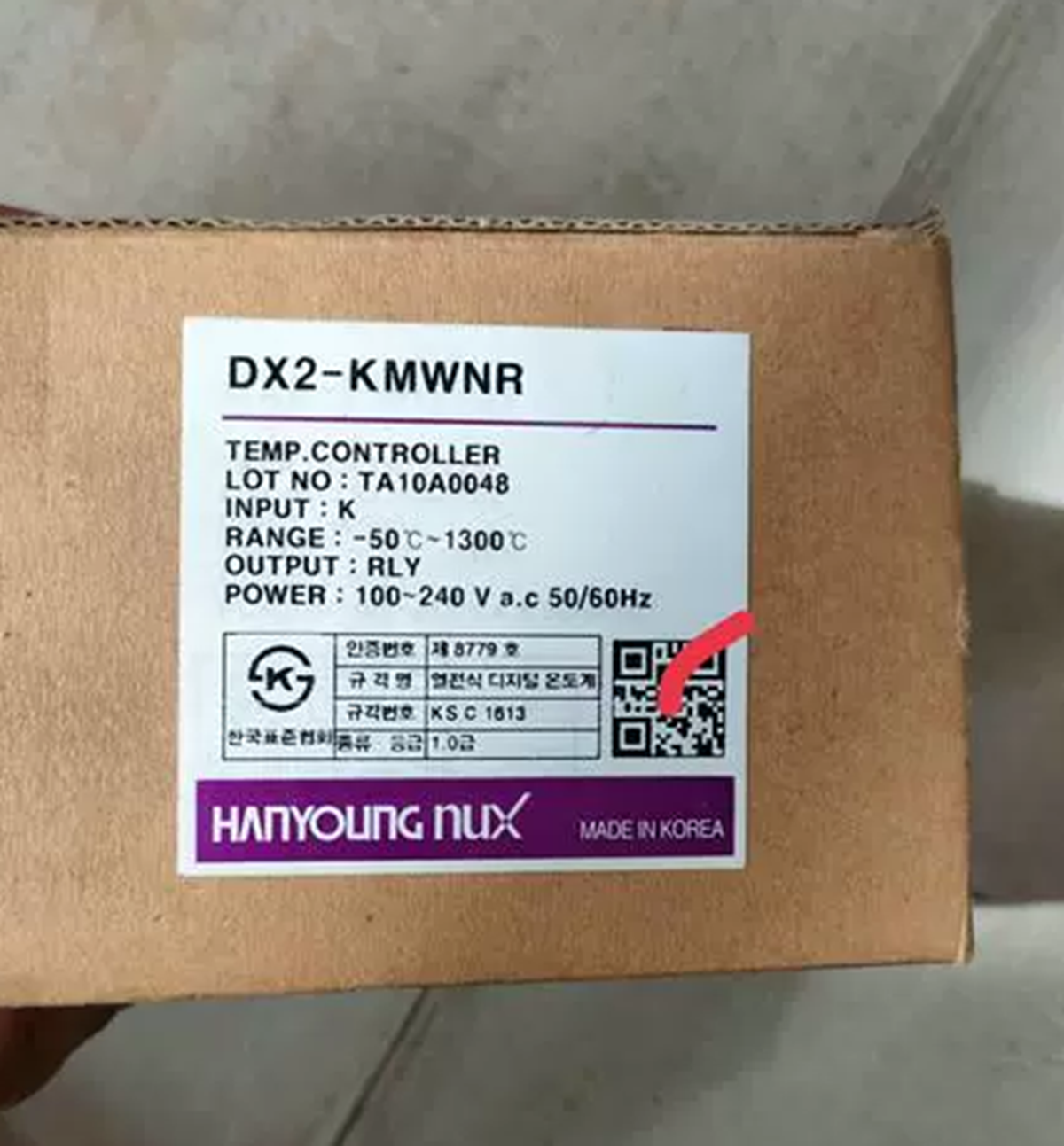 HANYOUNG NUX DX2-KMWNR Temperature Controller with Model DX2-KMWNR - HANYOUNG