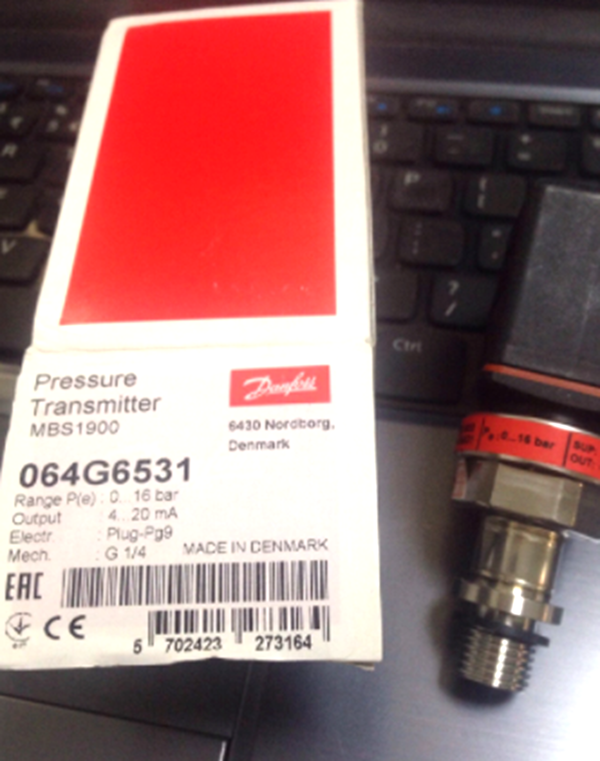 DANFOSS MBS1900 064G6531 Pressure Sensor DANFOSS