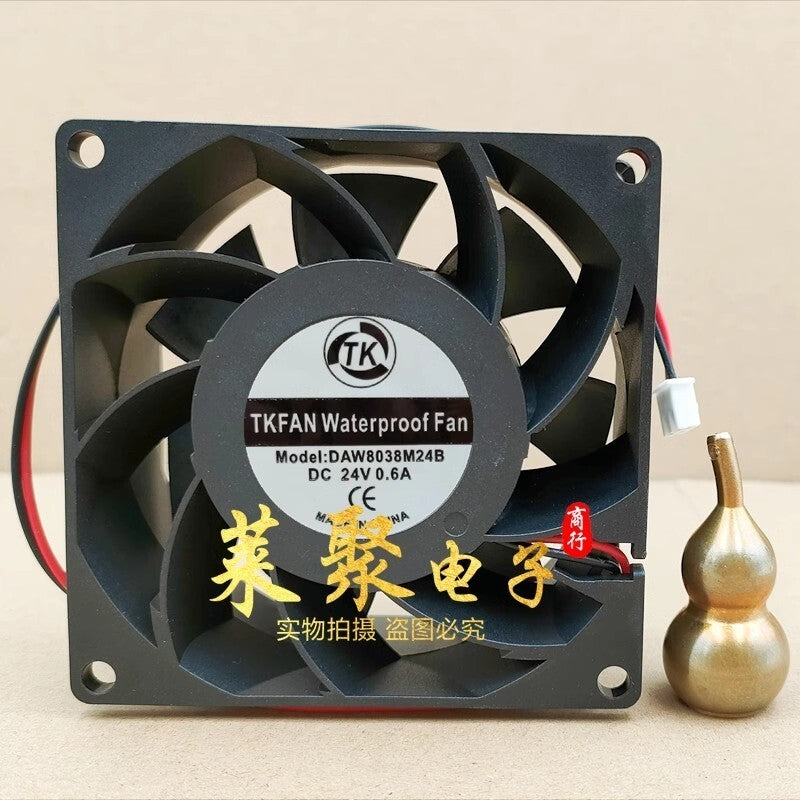 TKFAN Waterproof Fan DAW8038M24B DC24V 0.6A 2-Pin Inverter Cooling Fan