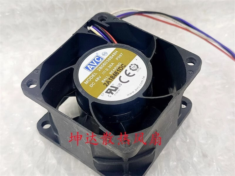AVC 2B06038B48H 6038 DC48V 0.35A 6CM 4-Pin Dual Ball Cooling Fan