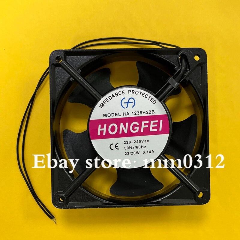 1pcs HONGFEI HA-1238H22B 12CM 220-240V 22/20W 0.14A 2-wire fan