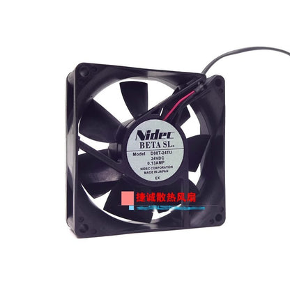 Nidec D08T-24TU 24V 0.13A 8025 8CM Chassis Inverter Cooling Fan