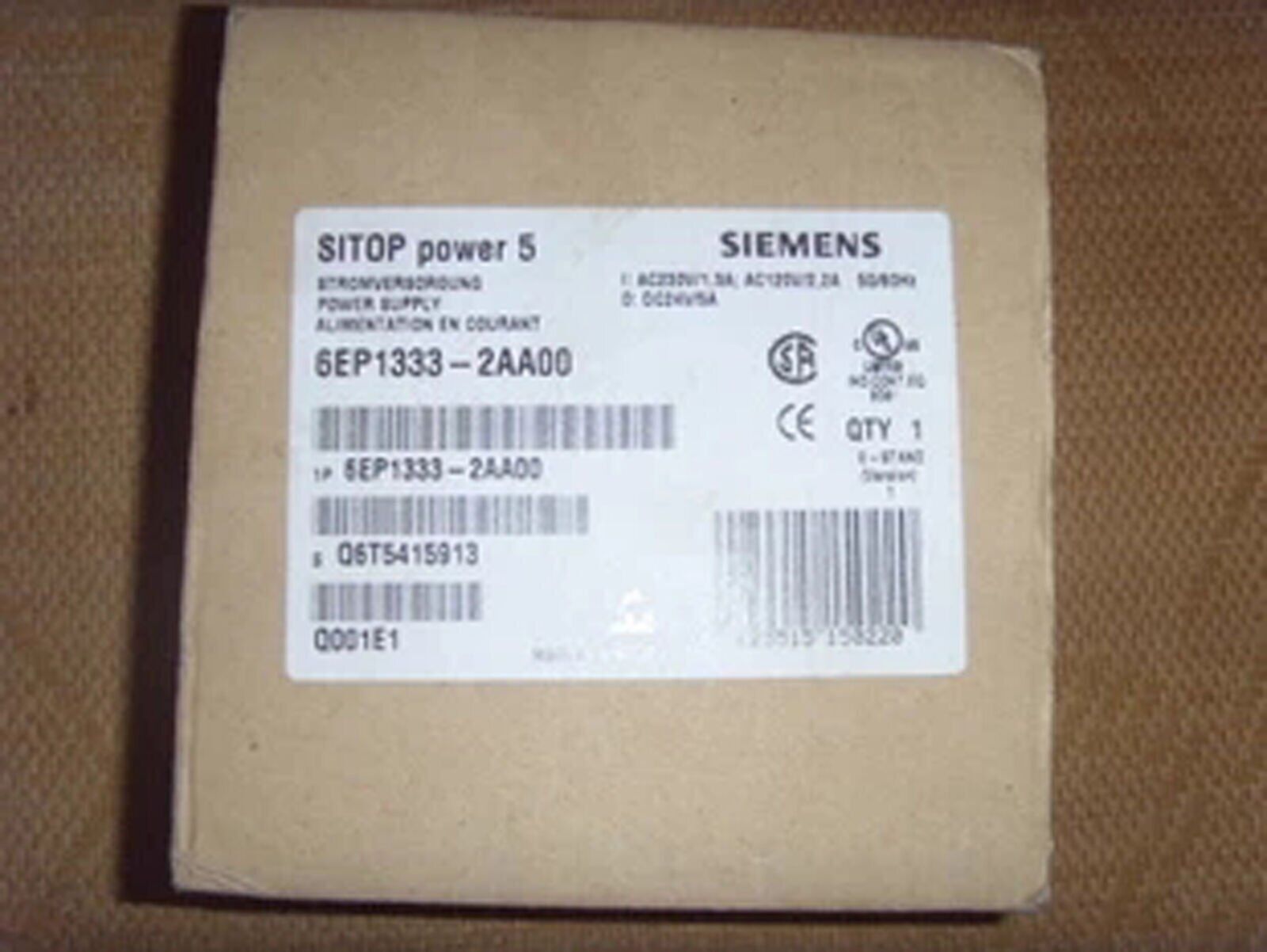 new ONE  Siemens Power Supply 6EP1333-2AA00 SITOP POWER One year