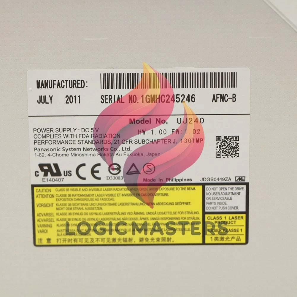Panasonic UJ-240 6X 3D Blu-ray Burner Writer BD-RE Slim SATA Drive 1PCS