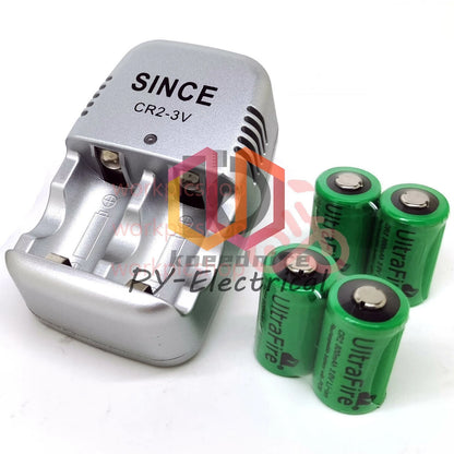1PC Rechargeable Batteries 15266 15270 / Battery Charger 3V 800mAh CR-2 CR2