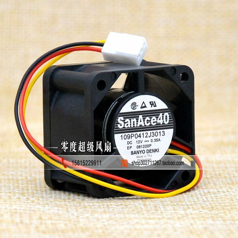 new SANYO 109P0412J3013 4028 DC 12V 0.35A 40*40*28MM 4CM 3-wire Cooling Fan