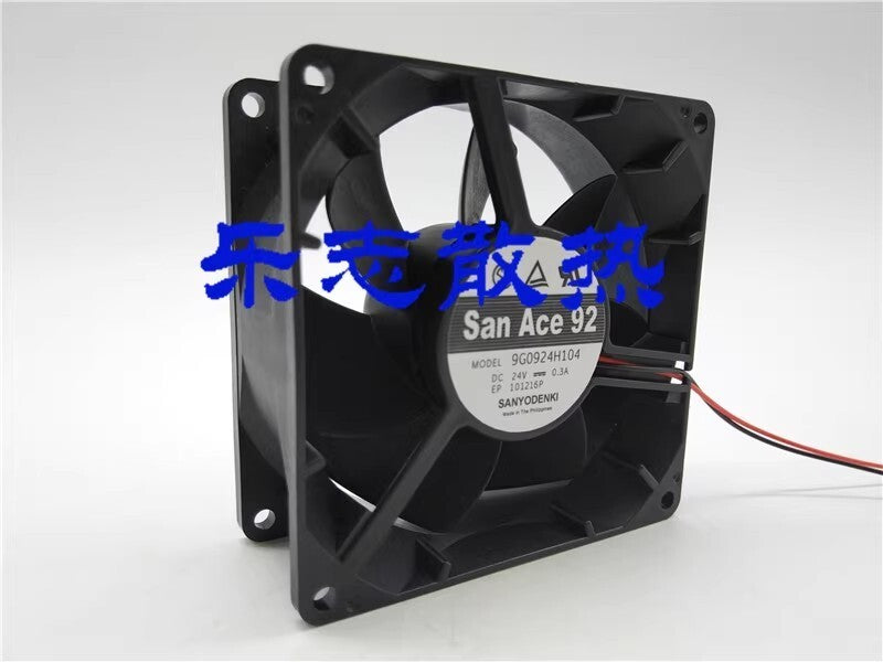Sanyo San Ace 92 9G0924H104 9038 DC24V 0.3A 2-Wire Inverter Cooling Fan