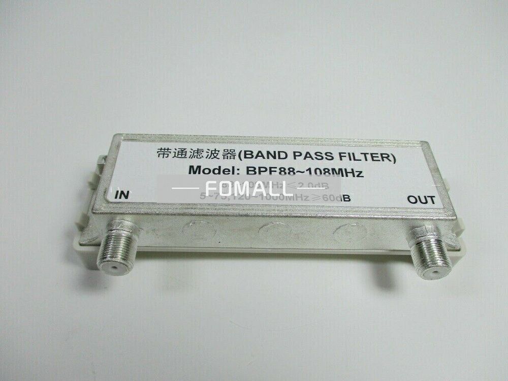 1PCS  BPF88-108MHz port impedance 75 ohms Filter Bandpass FM broadcast