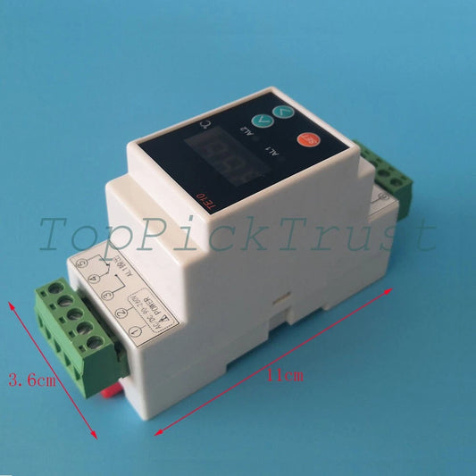 Din Rail Thermostat w/Sensor 2 Way Relay Output Temperature Controller AC90-260V