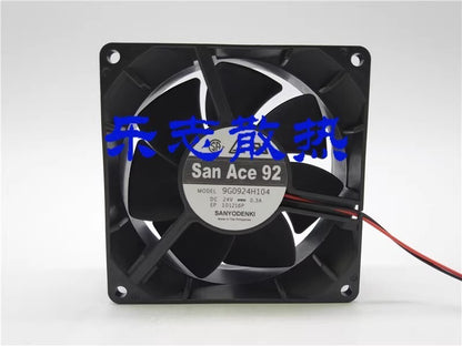 Sanyo San Ace 92 9G0924H104 9038 DC24V 0.3A 2-Wire Inverter Cooling Fan