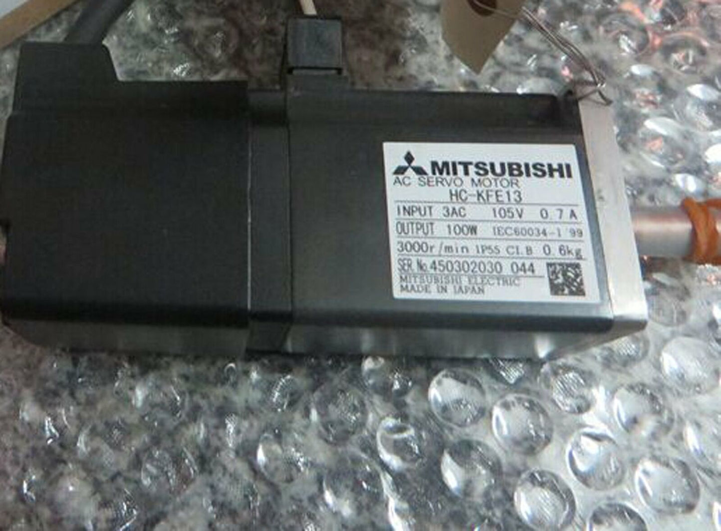 Used 100W Mitsubishi HC-KFE13 AC Servo Motor, tested and in good condition - MITSUBISHI