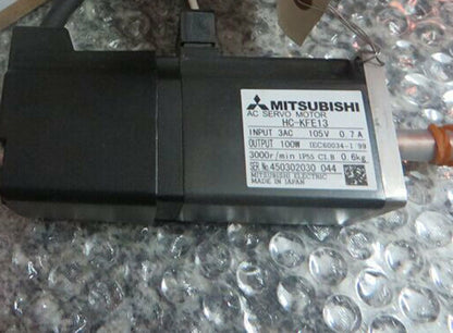 Used 100W Mitsubishi HC-KFE13 AC Servo Motor, tested and in good condition - MITSUBISHI