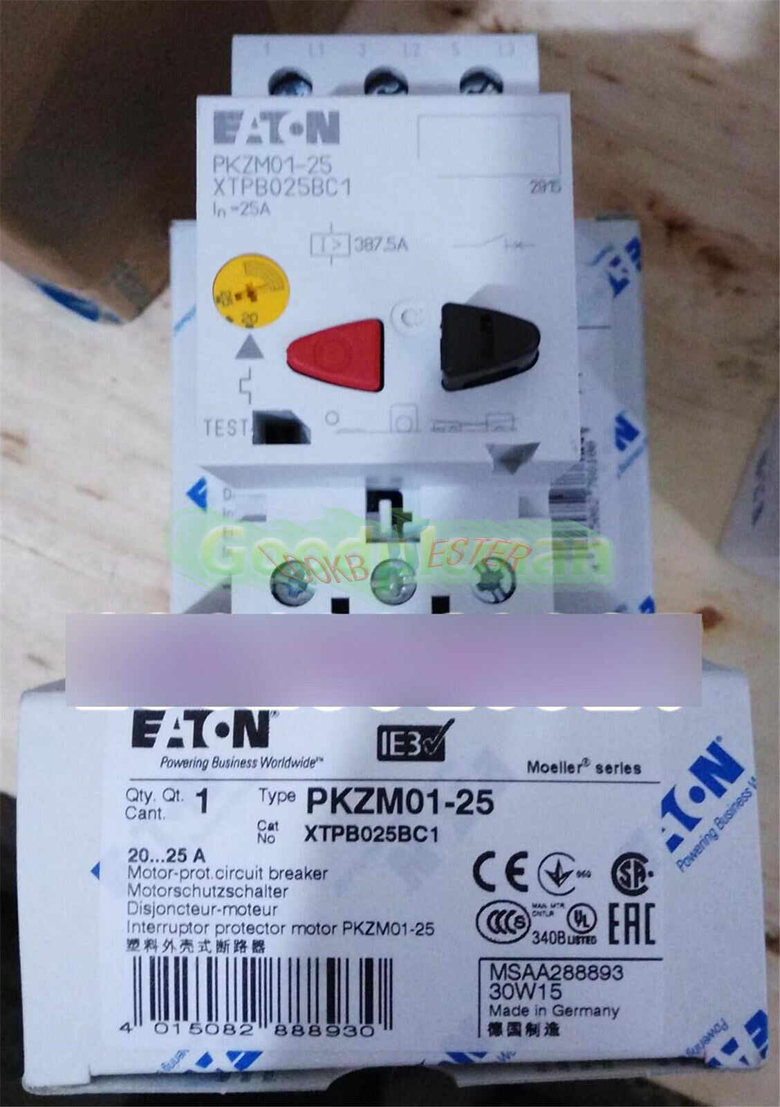 EATON MOELLER Motor switch PKZM01-25 1Pcs/