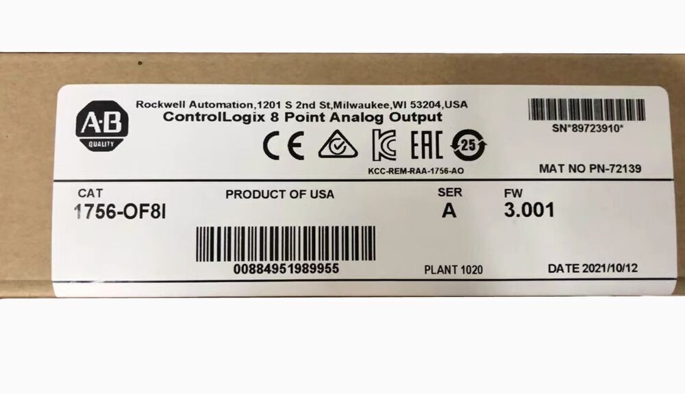 Sealed AB 1756-OF8I/A: ControlLogix Output Module (8 Points) - CONTROL LOGIX