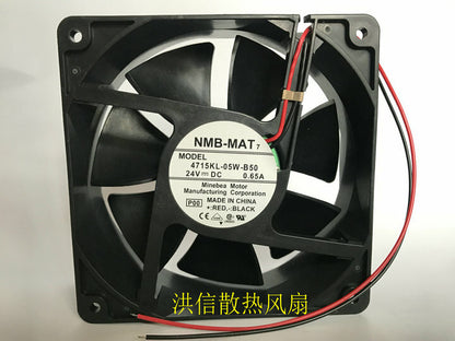 1pcs NMB 4715KL-05W-B50 DC24V 0.65A 12CM 12038 inverter cooling fan