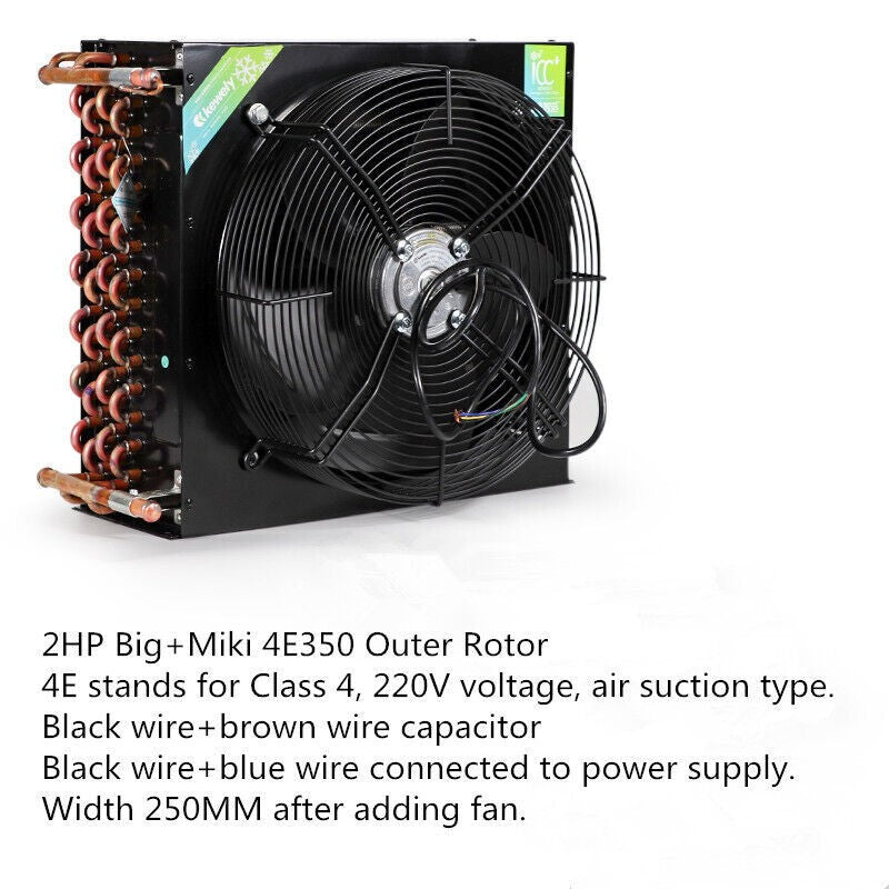 1Pcs  FNA-2.80/13.0 2HP 13m² condenser 220V copper tube aluminum radiator