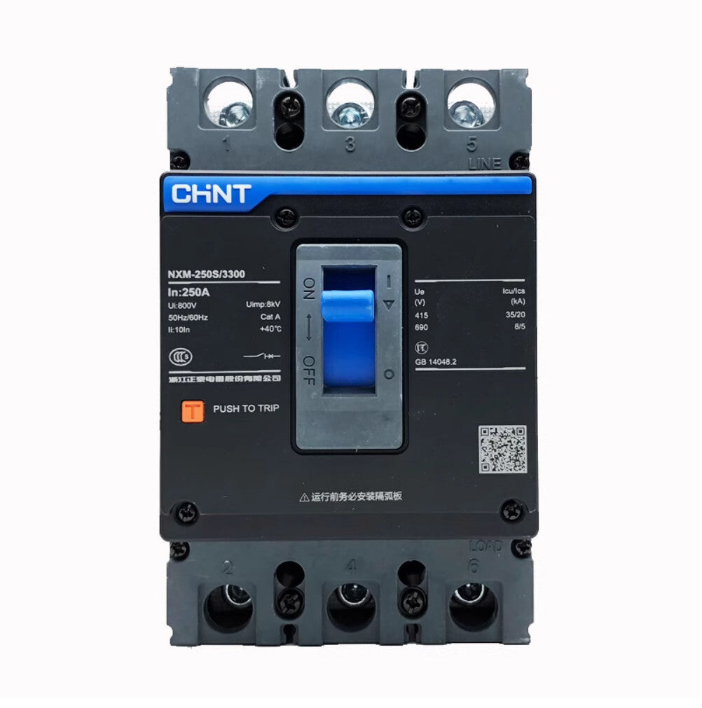 Chint NXM-250S Series NXM-250S/3300/4300B Leakage Circuit Breaker 3P 4P
