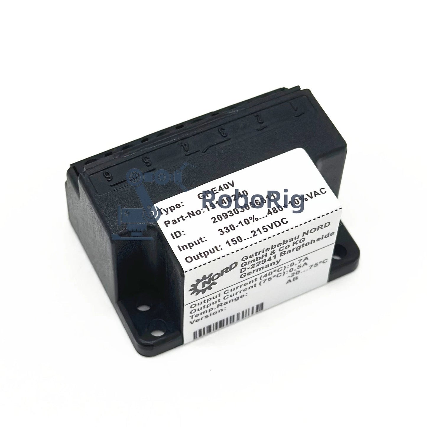 NORD GPE40V 19140240 330-10%...480+10%VAC 150...215VDC brake rectifier module