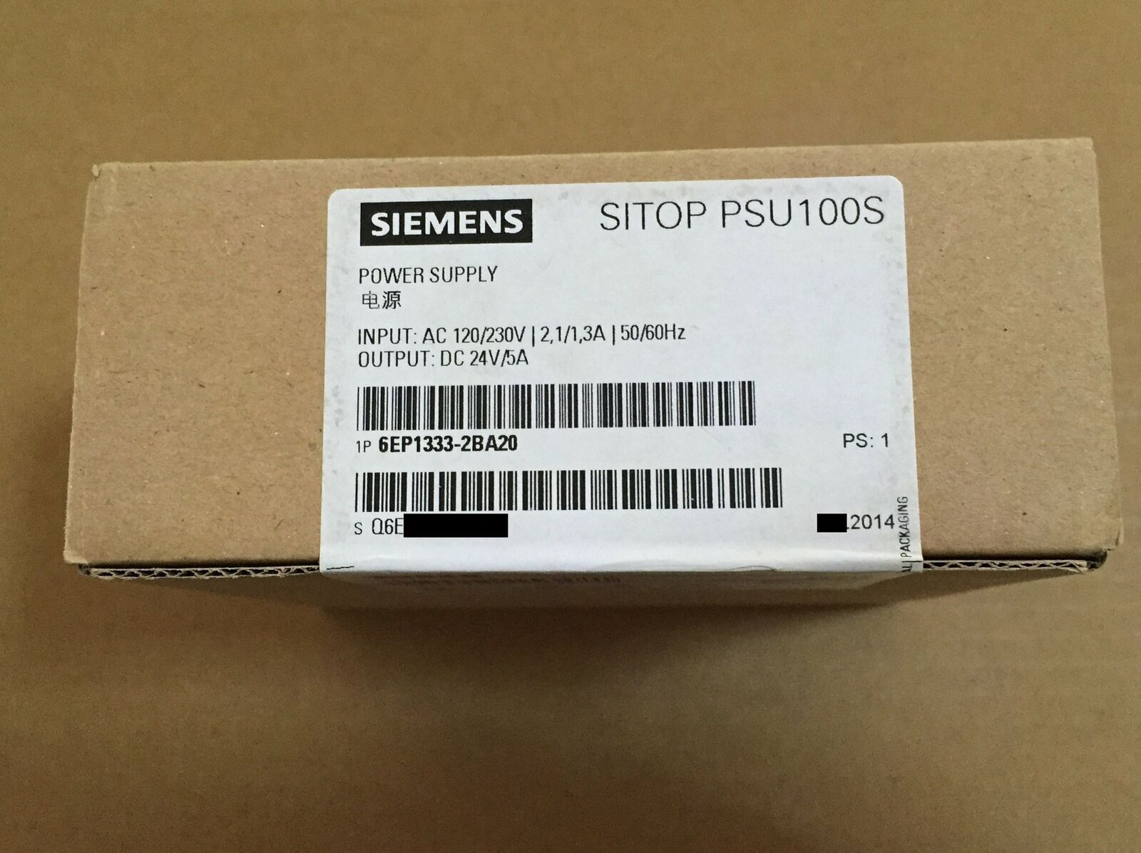 new  in box Siemens 6EP1333-2BA20 switching power supply 1 year