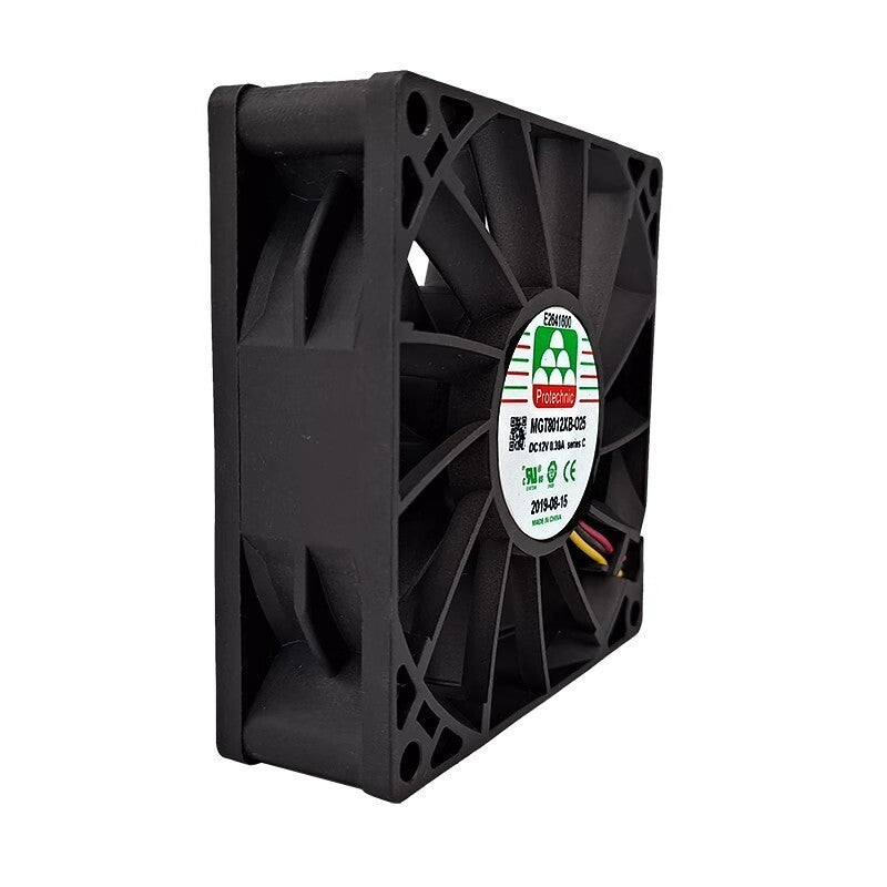 Protechnic MGT8012XB-O25 DC12V 0.39A 8025 3-Wire Axial Cooling Fan