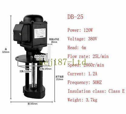 1x Lathe Milling Machine Coolant Pump Circulating Electric Pump Three-Phase 380V