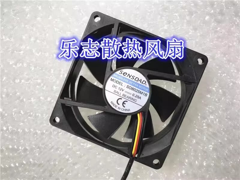 SENSDAD SD8025M1B 8025 DC12V 0.25A 8CM 3-Wire Inverter Cooling Fan
